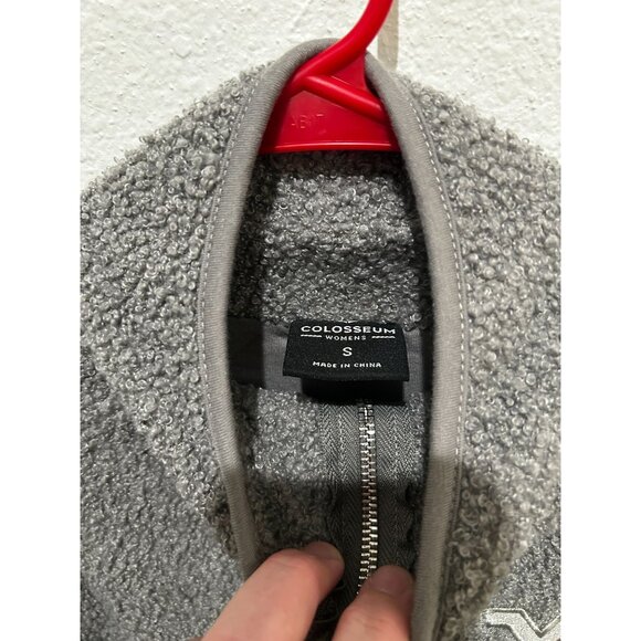 NEW Colosseum Womens S WV Gray Sherpa Fleece 1/4 Zip Pullover MSRP $64.99 - Picture 3 of 5